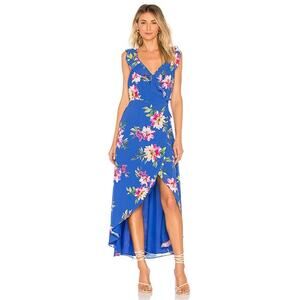 Privacy Please Fillmore Floral Ruffle Wrap Maxi Dress Size Medium